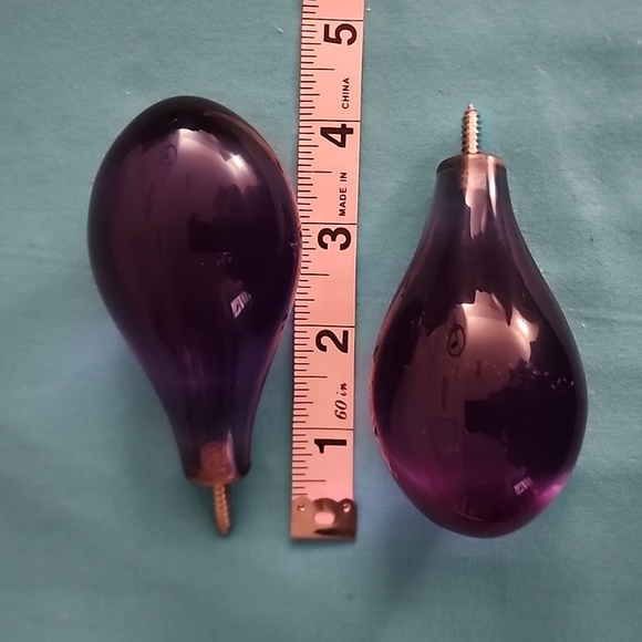 Purple Acrylic Bulbs Drawer Cabinet Pull with Screw - Picture 5 of 6